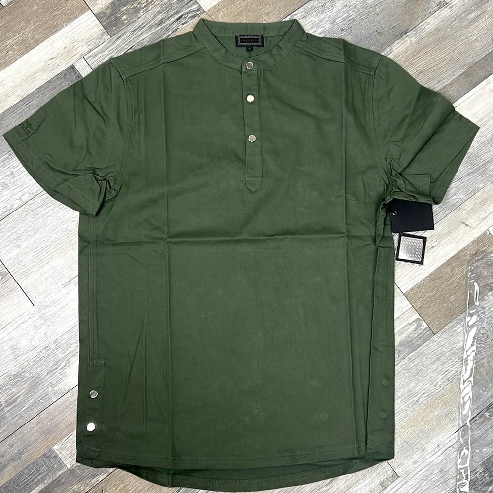 Cordova Shirt short sleeve  Diamond collab size XL 🆕 henley shirt army green